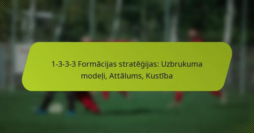 1-3-3-3 Formācijas stratēģijas: Uzbrukuma modeļi, Attālums, Kustība